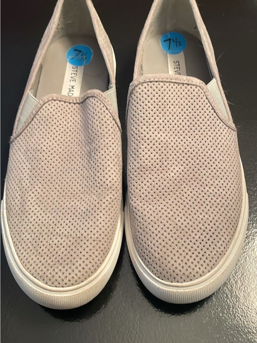Steve Madden Kids Perforated Slip-On Sneakers in Light Taupe